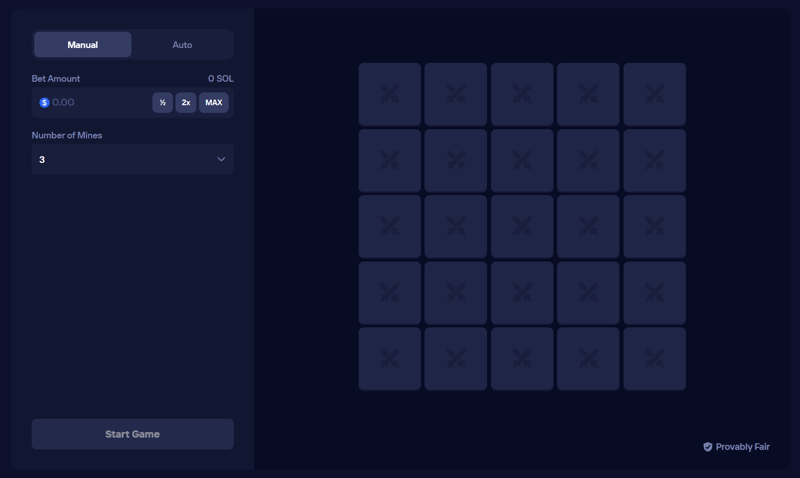 Duel Casino Mines Game Interface - 0% House Edge